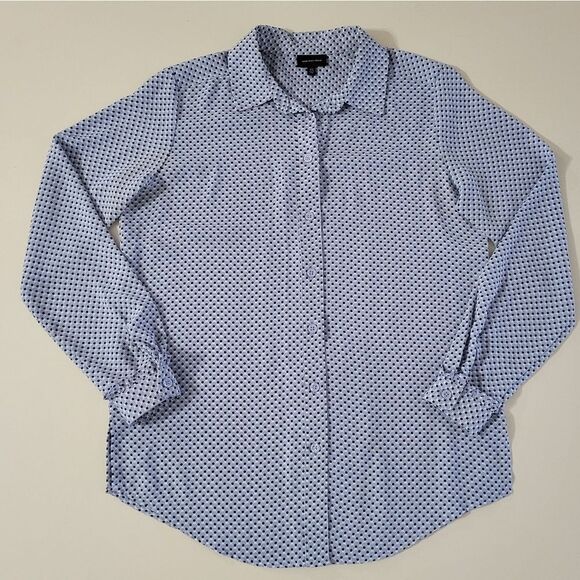 Who What Wear Women's Print Button-Down Blouse - Picture 1 of 12